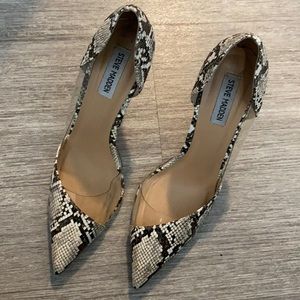 Steve Madden snake and clear heel